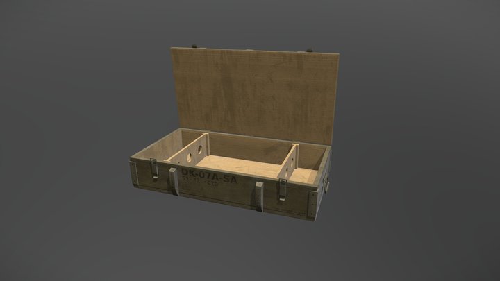 Crate Low Poly Game Ready 3D Model
