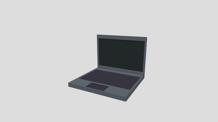 Lowpoly Laptop 3D Model