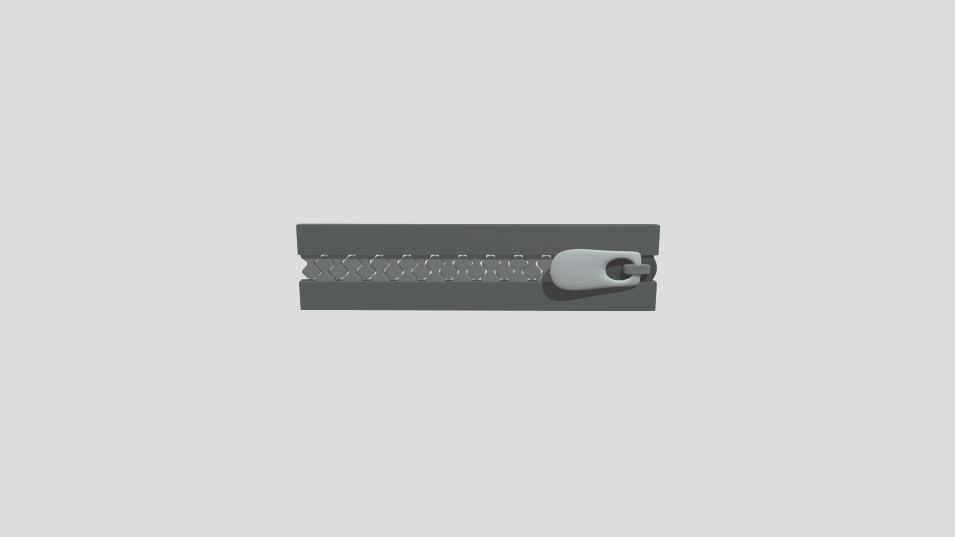 3D model Zipper - This is a 3D model of the Zipper. The 3D model is about text.