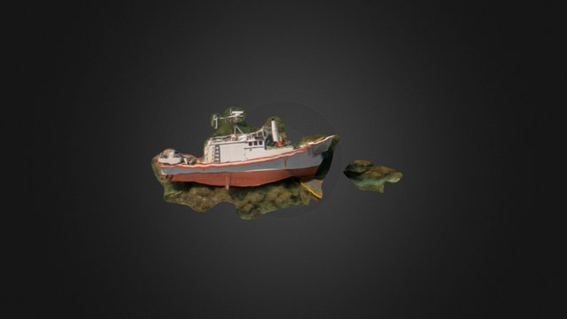 Ship On Reef in Honolulu (Pix4d) 3D Model