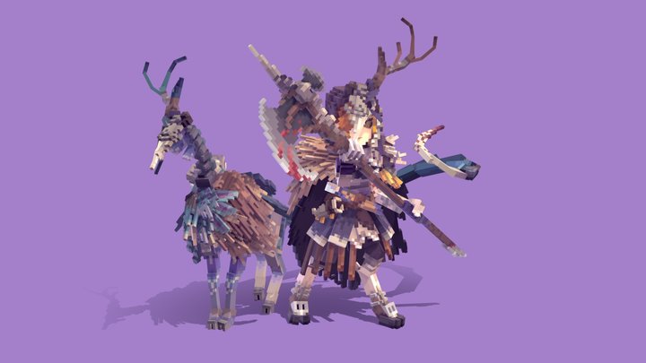 Bone Deer Butcher 3D Model