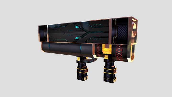 Bazooka of Gold 3D Model