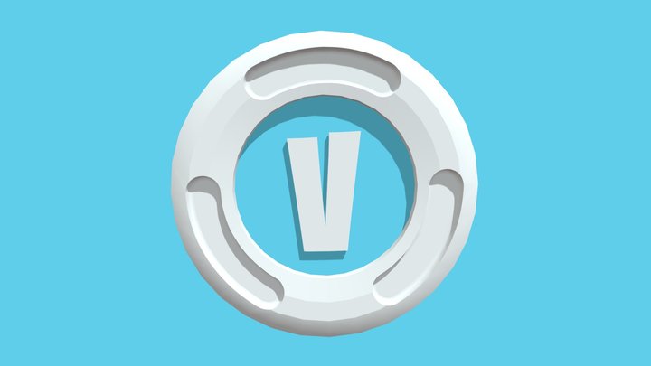 V-Bucks 3D model / Free to download 3D Model