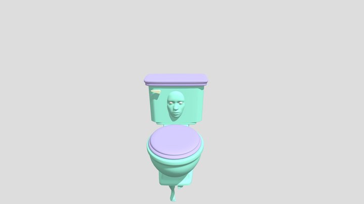 Person toilet bowl running 3D Model
