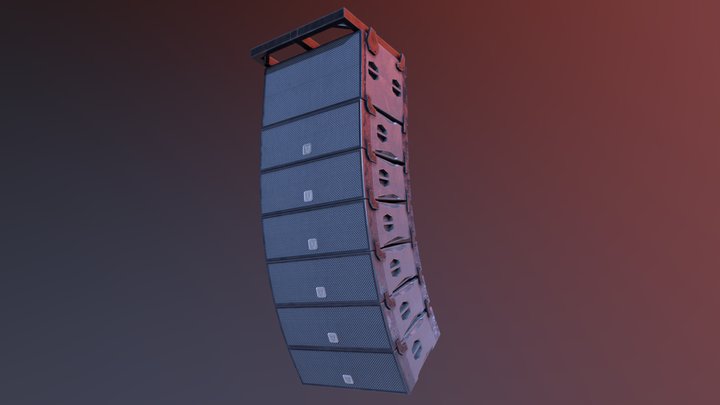 Line Array Sound Box 3D Model