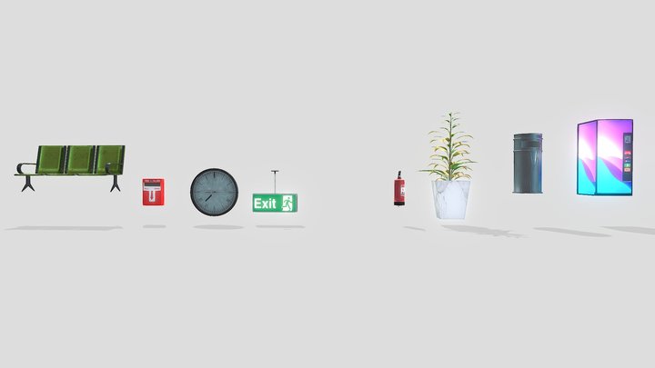 Office Props Pack 3D Model