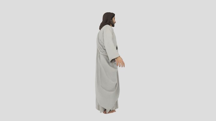 Serene Figure in Robes 3D Model