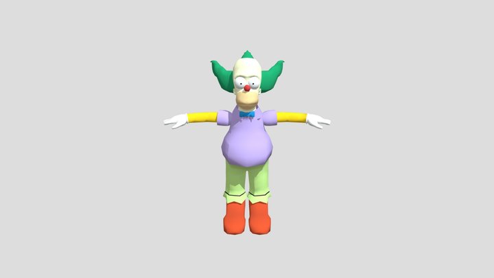 Game Cube Krusty The Clown 3D Model