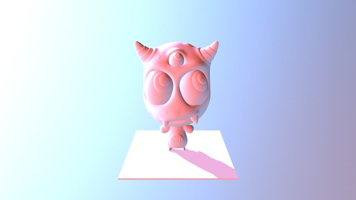 Cute Monster 3D Model