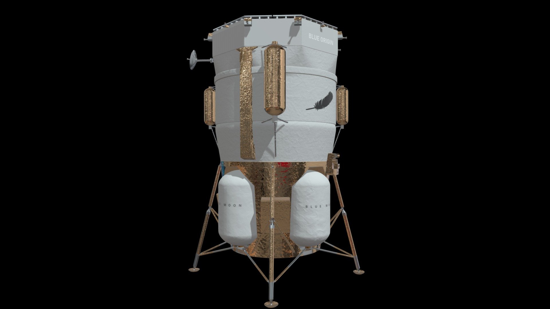 Blue Moon MK1 lunar lander - 3D model by Soleg (@Soleg3d) [7bb39eb ...