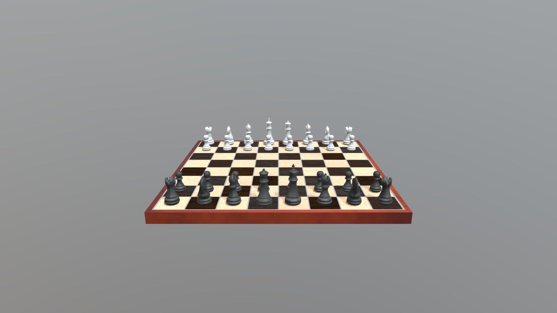 Low poly chess 3D