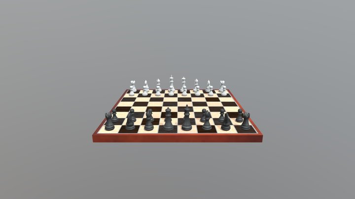 Low poly chess 3D