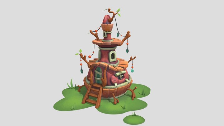 Wooden house 3D Model