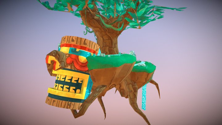 Aztec Diorama 3D Model