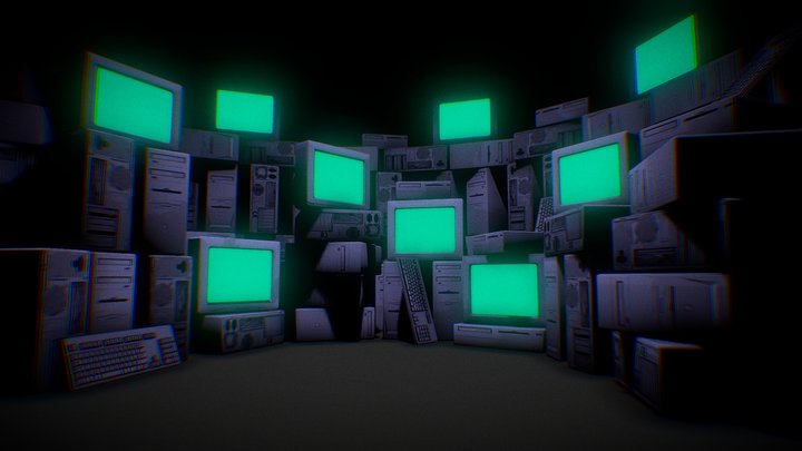 Old Computers 3D Model