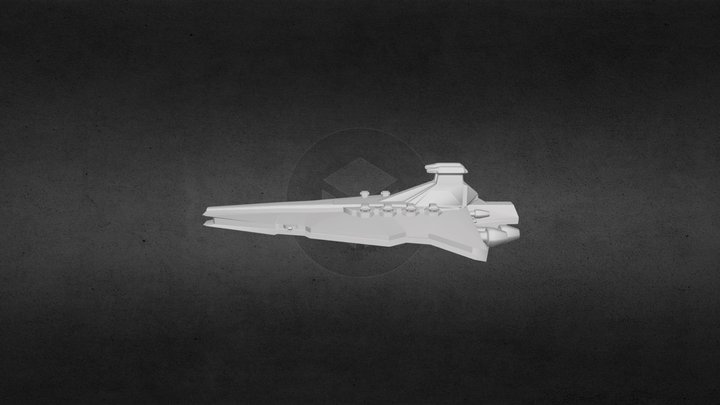 A Star Destroyer High Poly Model 3D Model