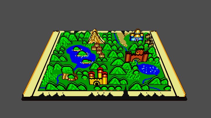 Alex Kidd in Miracle World - World Map 3D Model