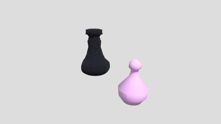 Richard Murray Chesspiece and amethyst Vase 3D Model