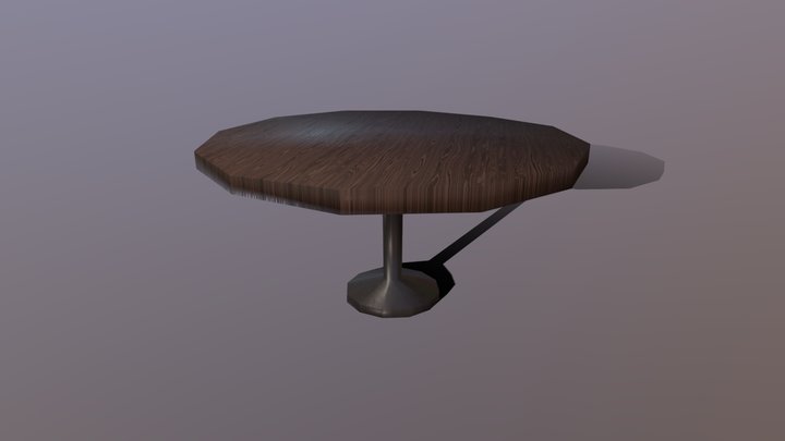 Basic Wooden Table  #MozHubsProp 3D Model