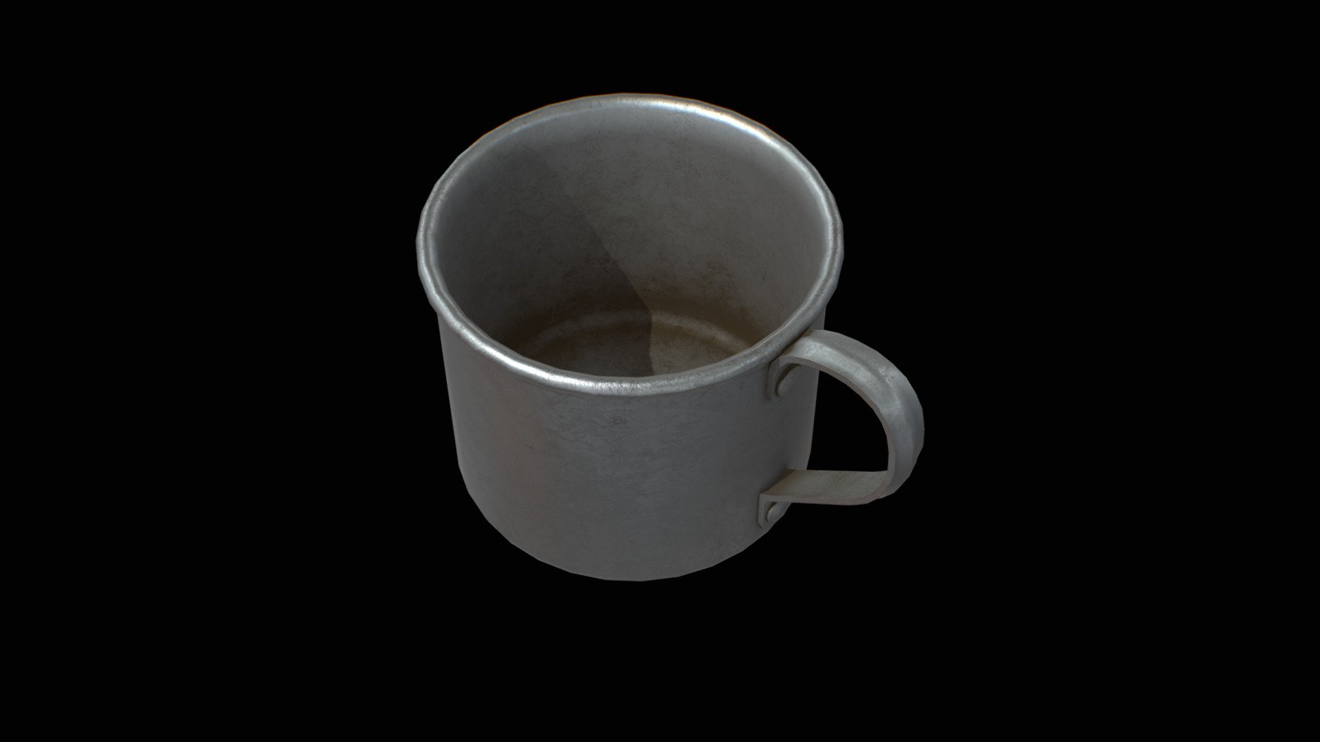 Aluminum mug (lowpoly)