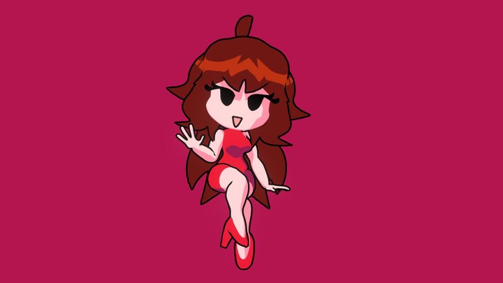 Girlfriend FNF 3D Model