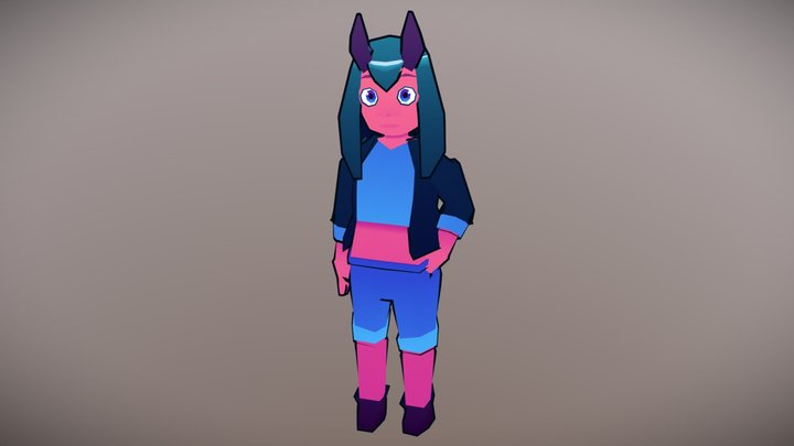 Demon Girl 3D Model