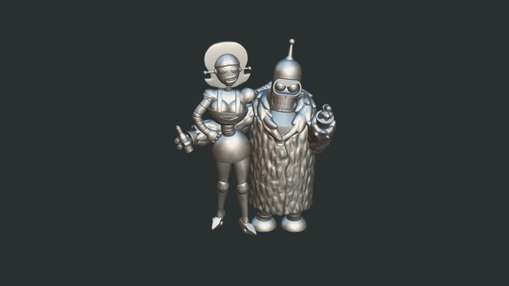 bender_and_fembot 3D Model