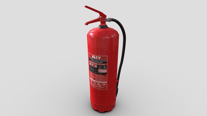 Realistic Fire Extinguisher - Low Poly