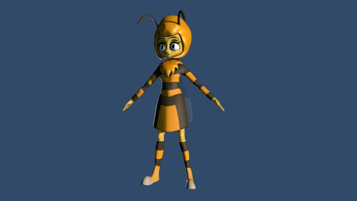 Honeydoo the Anthro Bee 3D Model