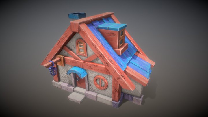 Stylized House Building (beta) 3D Model