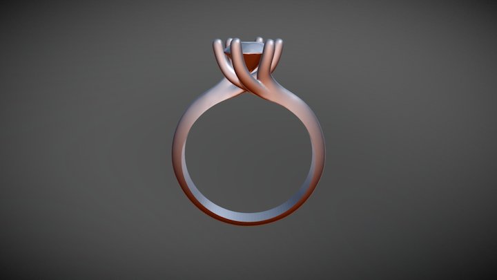 0140  0.7ct ring 3D Model