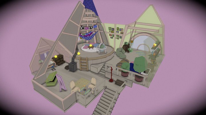 Cosy attic room 3D Model