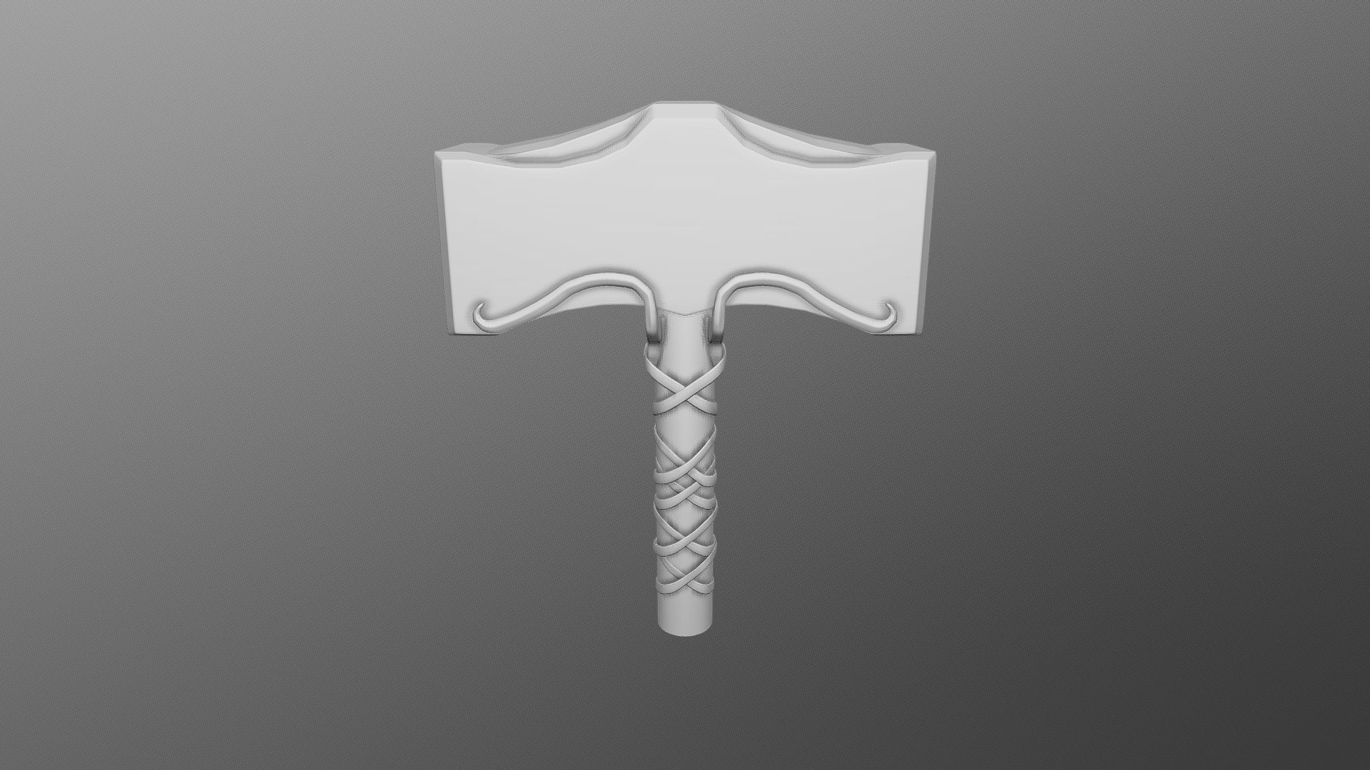 Mjolnir - Thor God of War Ragnarok 3D model 3D printable
