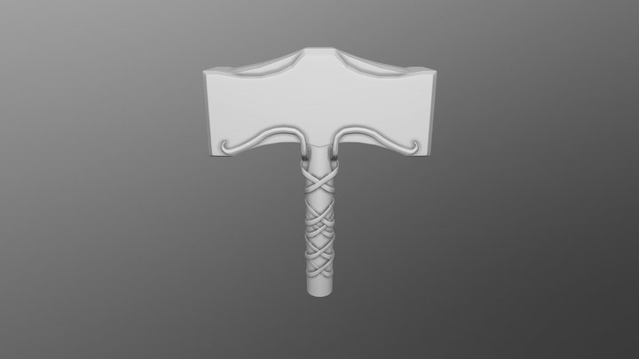WIP God of War Mjölnir 3D Model