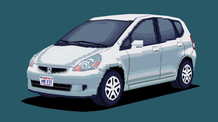 2007 Honda Fit - Jazz 3D Model