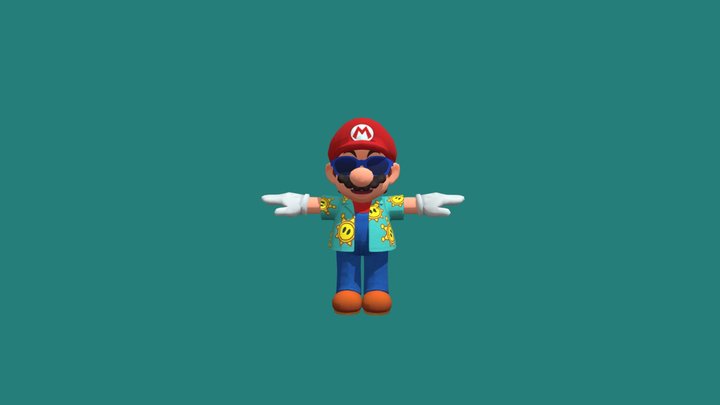 Mario Kart Tour - Mario (Sunshine) – Kostenloses 3D-Modell STL