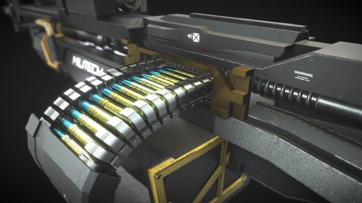 Cyberpunk 2077 // MILITECH Mk.31 HMG 3D Model