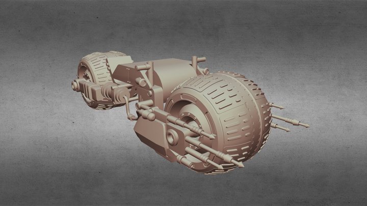 Motorbike for Desert 3D Model