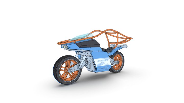 motorcycle - police motorcycle (concept) 3D Model