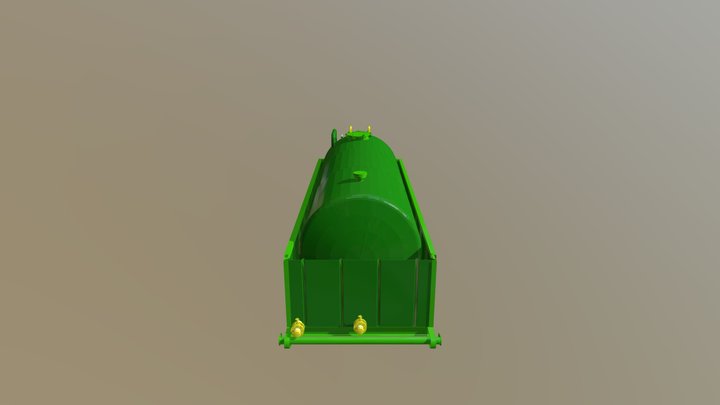 Tanque cilindrico con dique 5000 gls 3D Model
