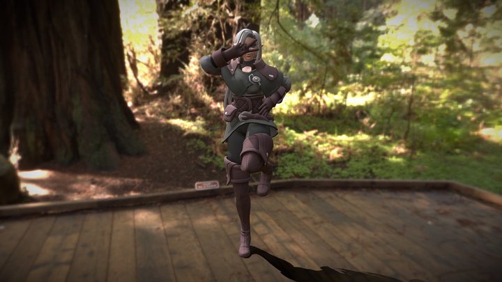 Azri: Pose And Kneel 3D Model