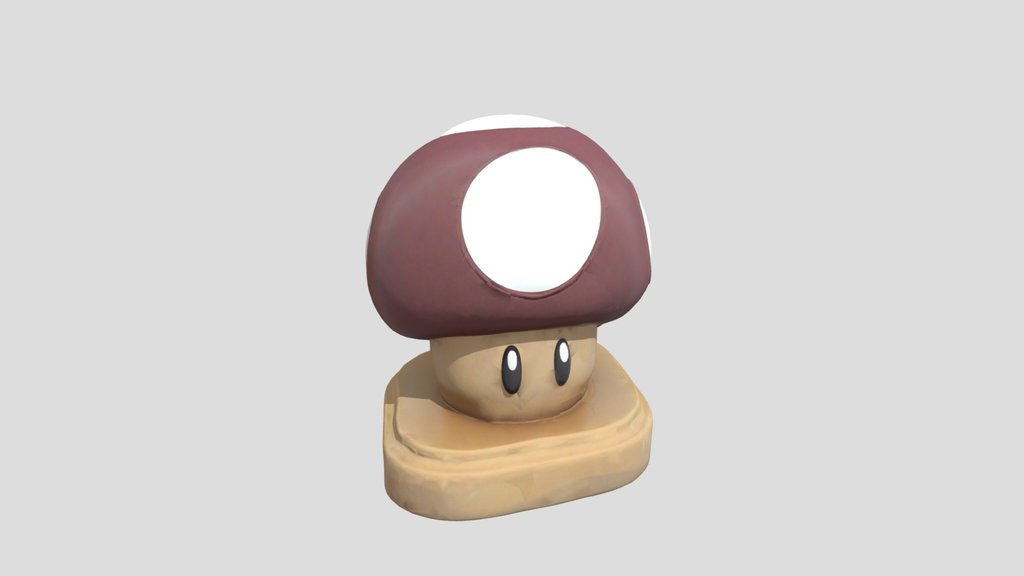 Mushroom Trophy Made with Meshy AI