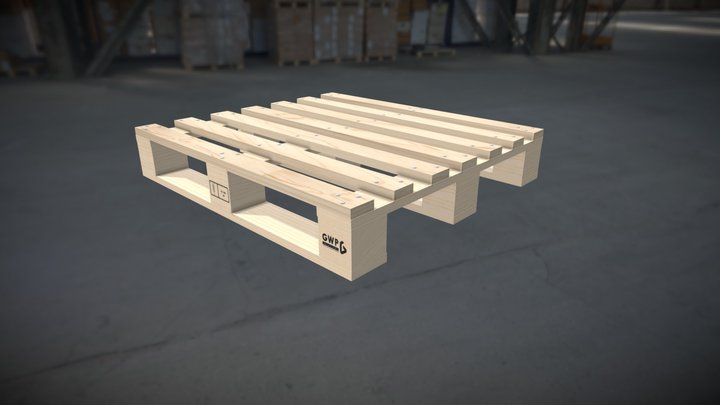 Pinewood-pallet-1 3D Model