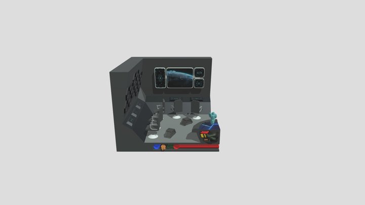 Cubicle2D3D 3D Model
