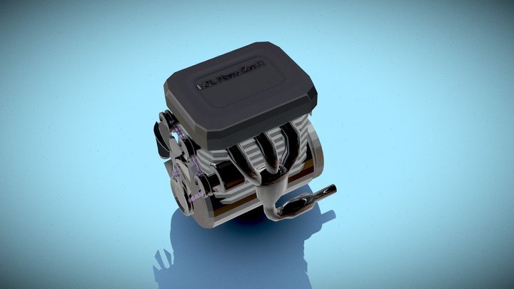 LOW POLY CAR ENGINE