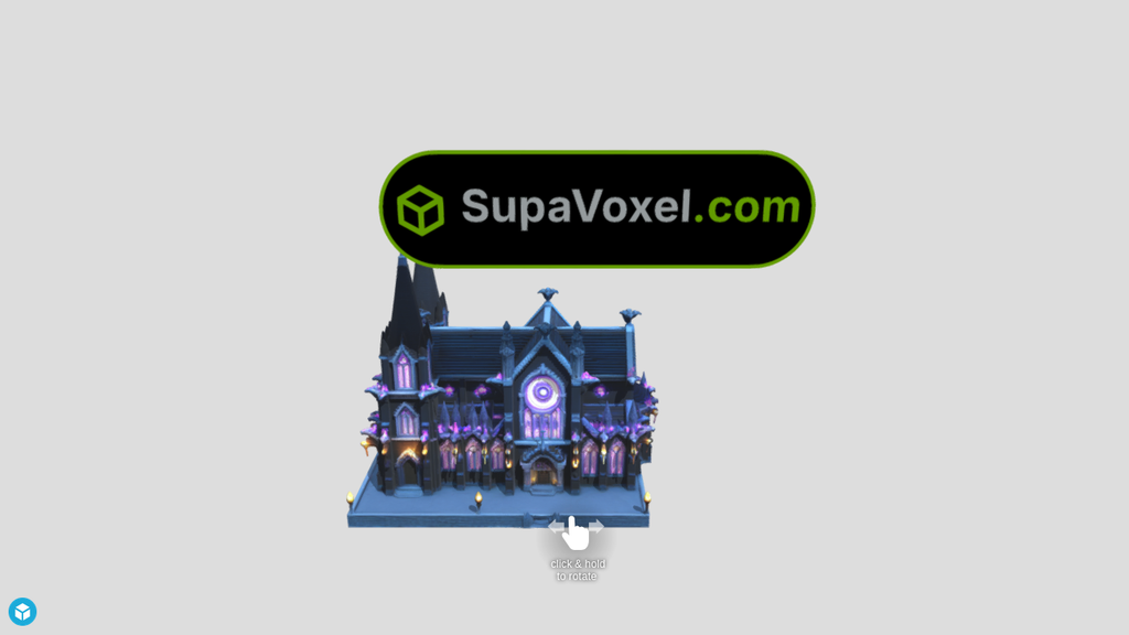 Gothic Night Cathedral - 2D to 3D - SupaVoxel - Download Free 3D model ...