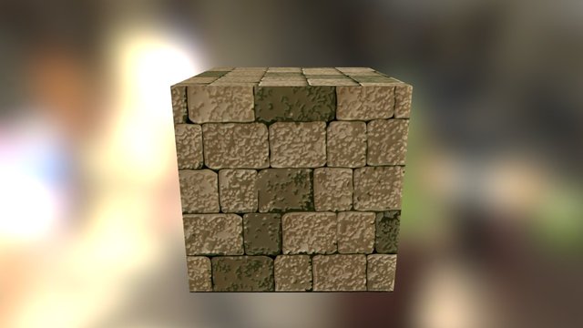 Low Poly Platform Block 2 3D Model