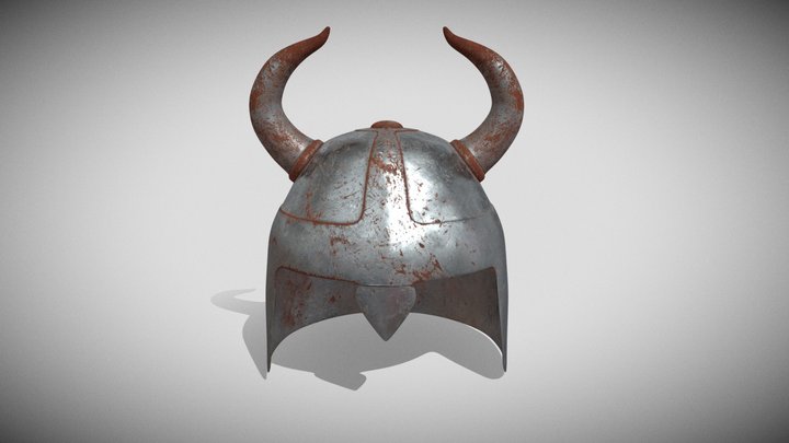 Old rusty Viking helmet | PBR 3D Model