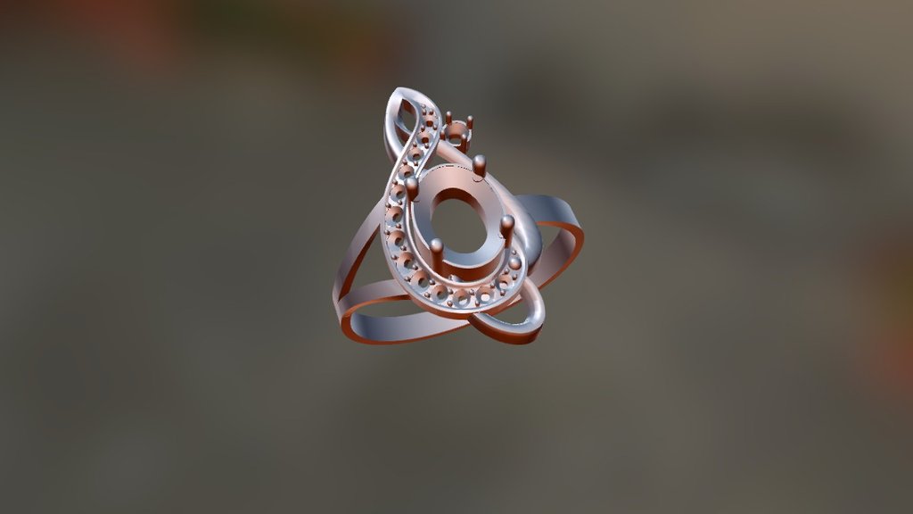 Musical Note Ring. (Part of garniture)