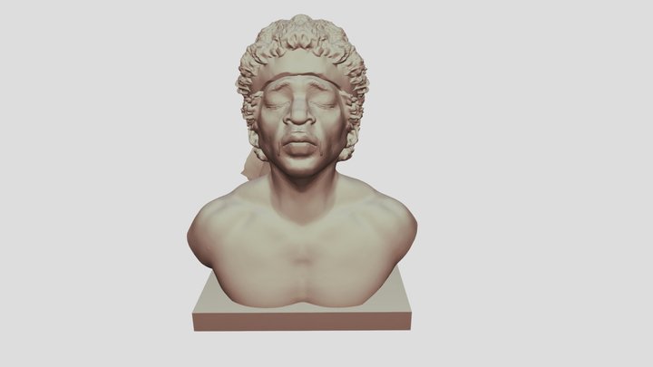 Jimi Hendrix 3D Model